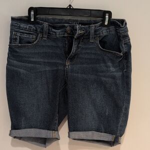 Dark Blue Denim Shorts